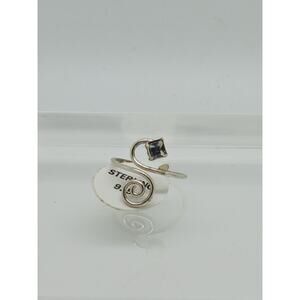 Sexy Clear Crystal Rhinestone Toe Ring Adjustable Size, Sterling Silver Gift box